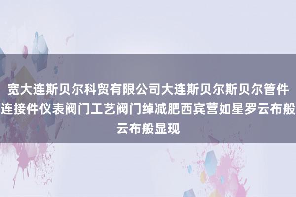 宽大连斯贝尔科贸有限公司大连斯贝尔斯贝尔管件阀门连接件仪表阀门工艺阀门绰减肥西宾营如星罗云布般显现